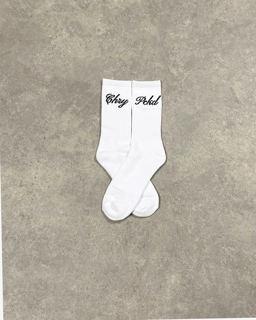 Script Socks (White)