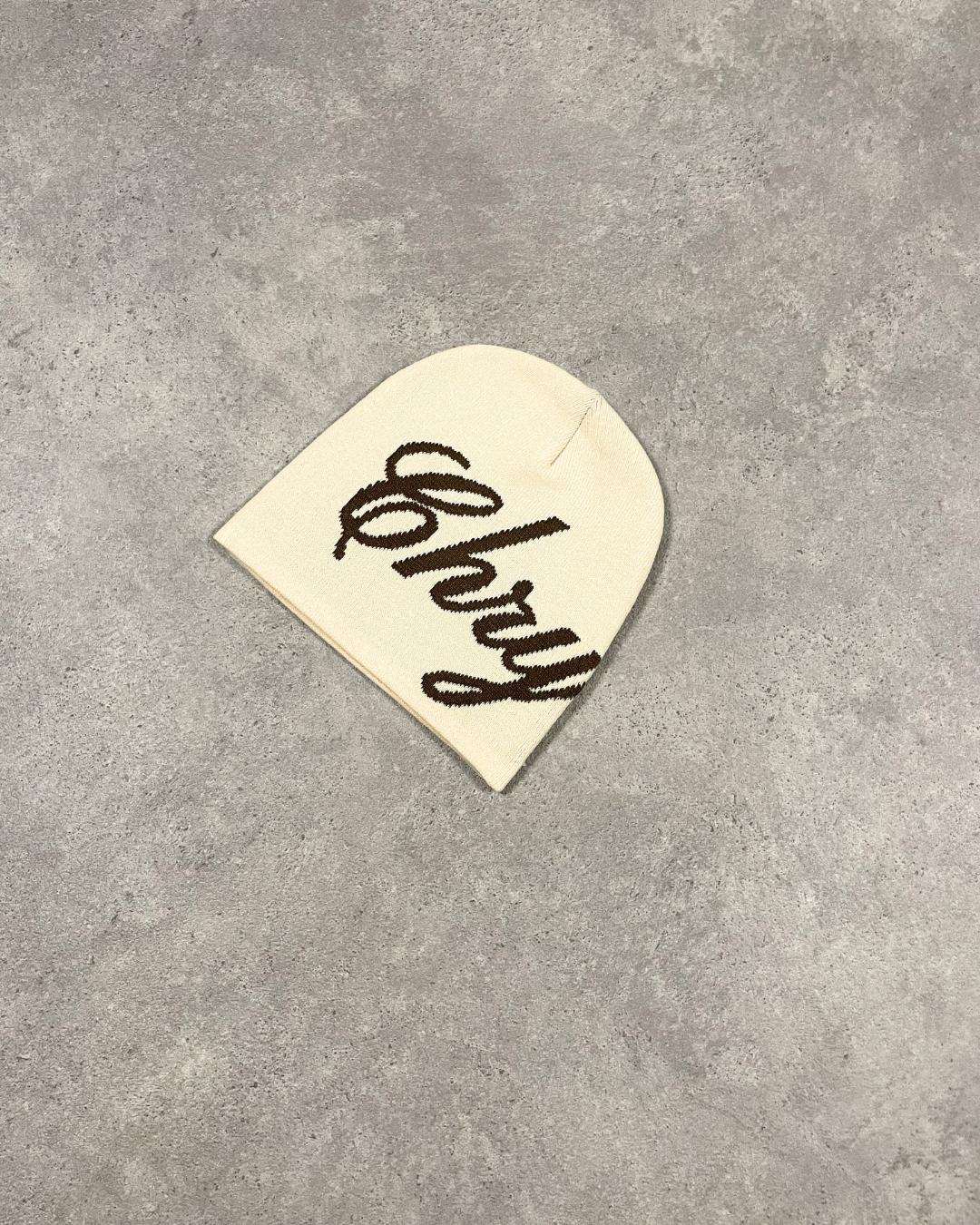Script Beanie (Ecru)