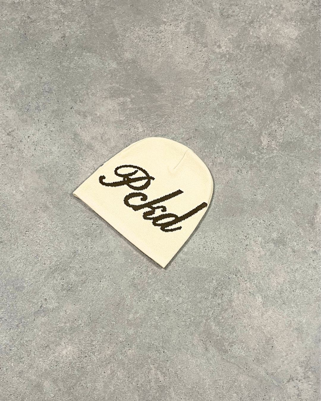 Script Beanie (Ecru)