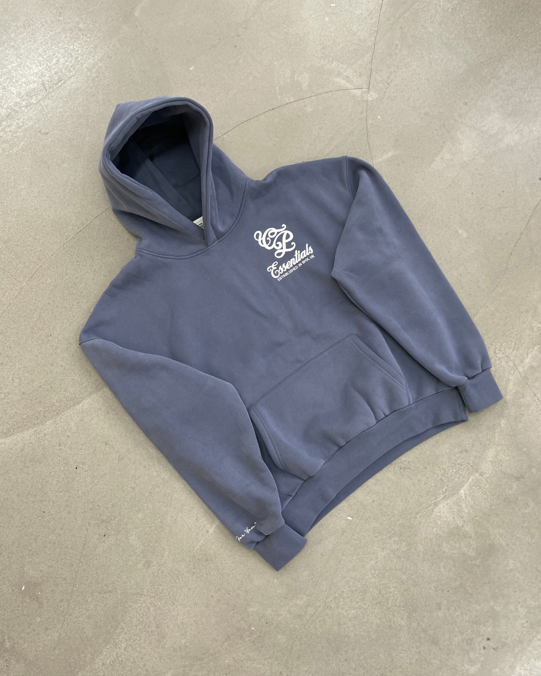 Essentials Hoodie (Washed Navy)