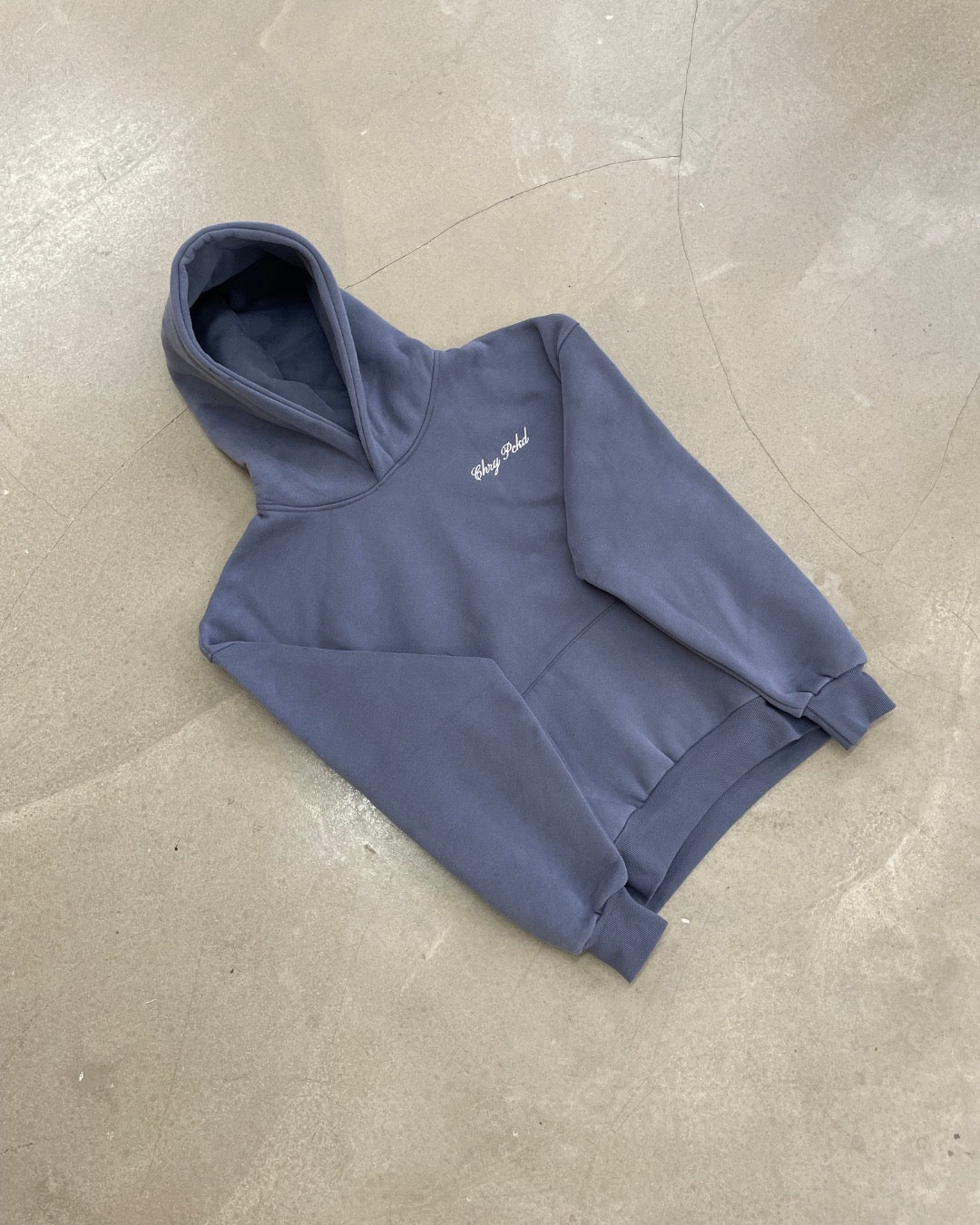 Script Hoodie (Washed Navy)