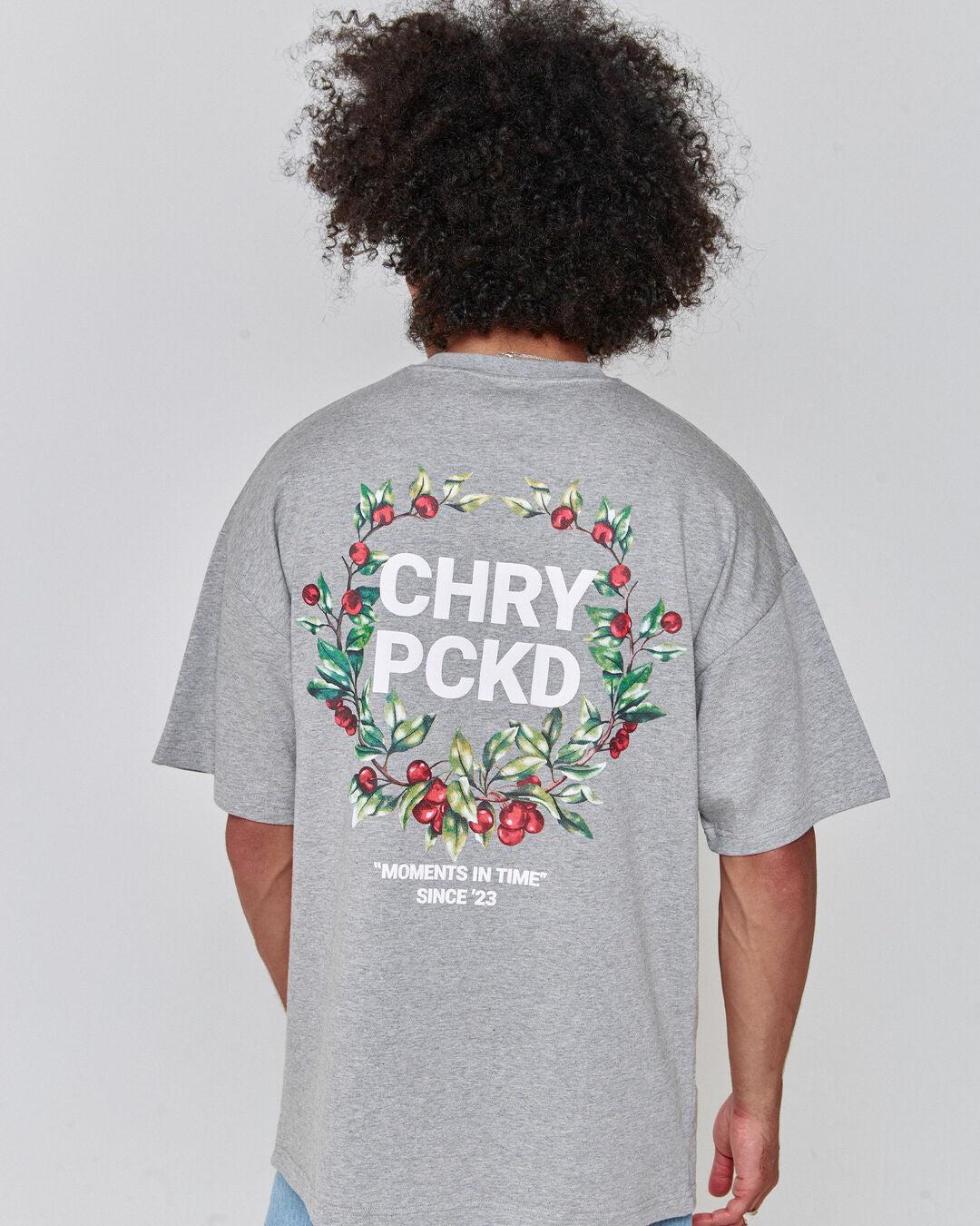 Wreath T-shirt (Grey Marl)